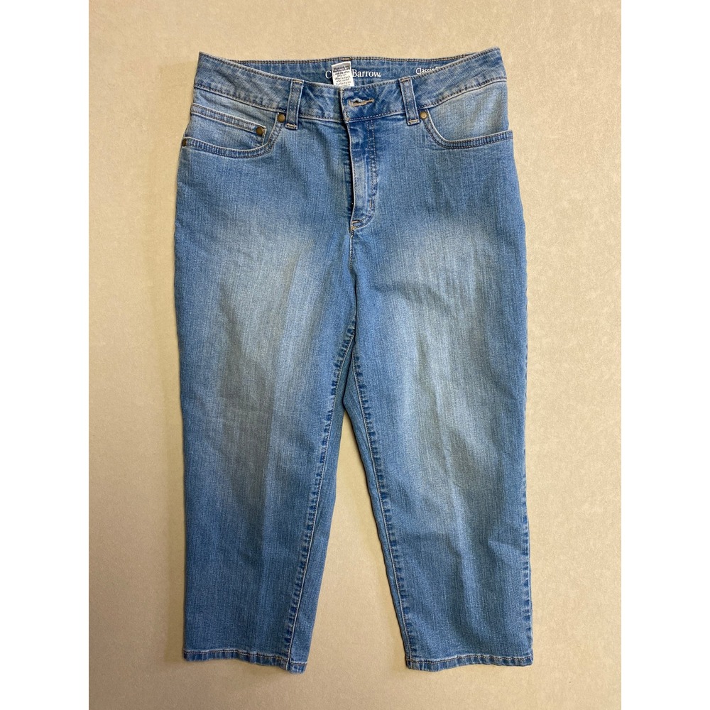 Croft & Barrow Womens Classic Fit Denim Capri Jeans Medium Wash Stretch Size 6
